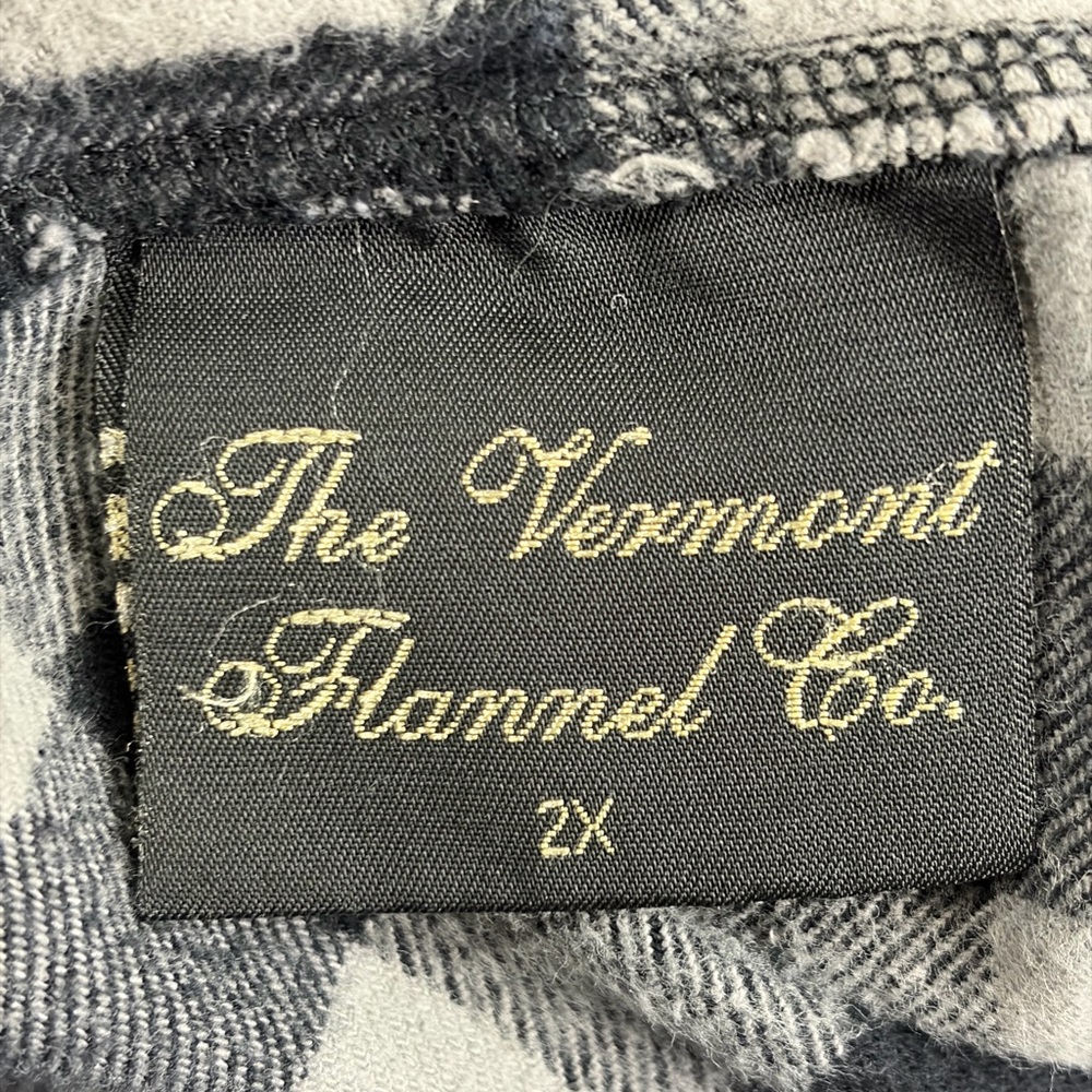 Vermont Flannel Company Hooded Flannel Pullover 2X | Made in USA | Cotton - Picture 3 of 8